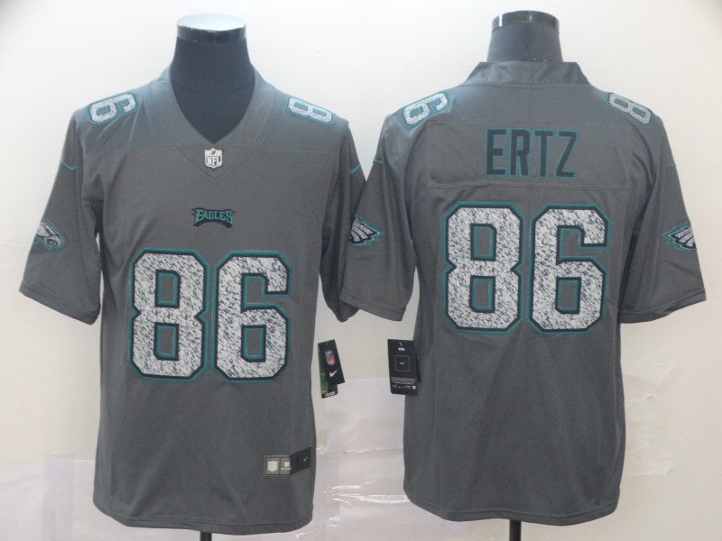 Men's Philadelphia Eagles Zach Ertz #86 Gray Team Jersey